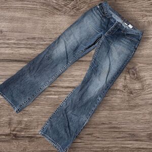 Rocky Mountain Vintage Cruel Girl Low Rise Bootcut Split Hem Jeans 32 Length